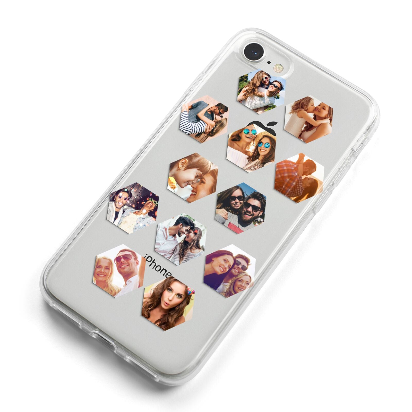 Photo Collage Hexagon iPhone 8 Bumper Case on Silver iPhone Alternative Image