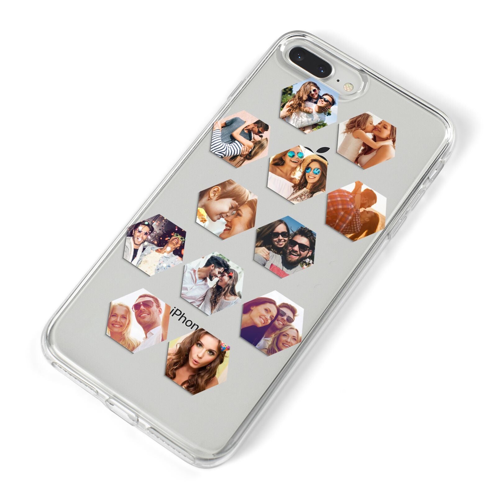 Photo Collage Hexagon iPhone 8 Plus Bumper Case on Silver iPhone Alternative Image