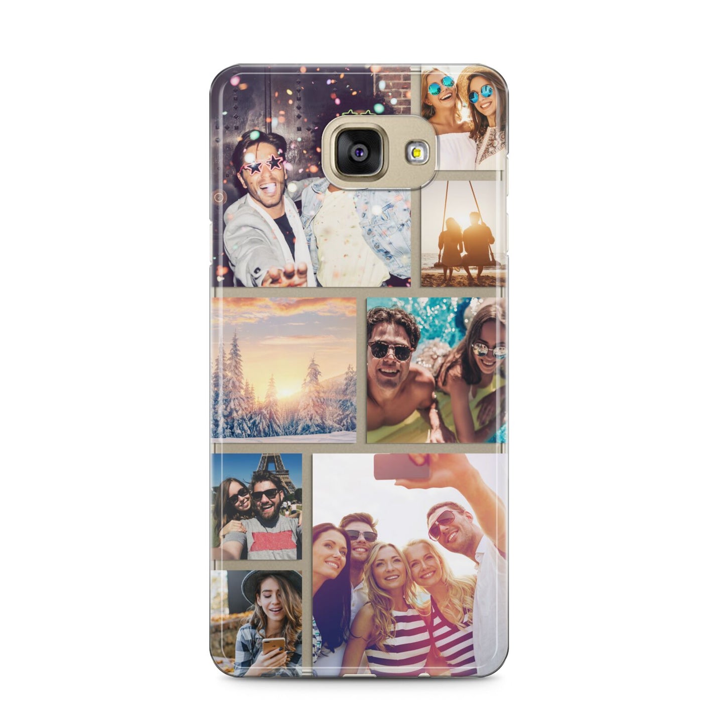 Photo Collage Samsung Galaxy A5 2016 Case on gold phone