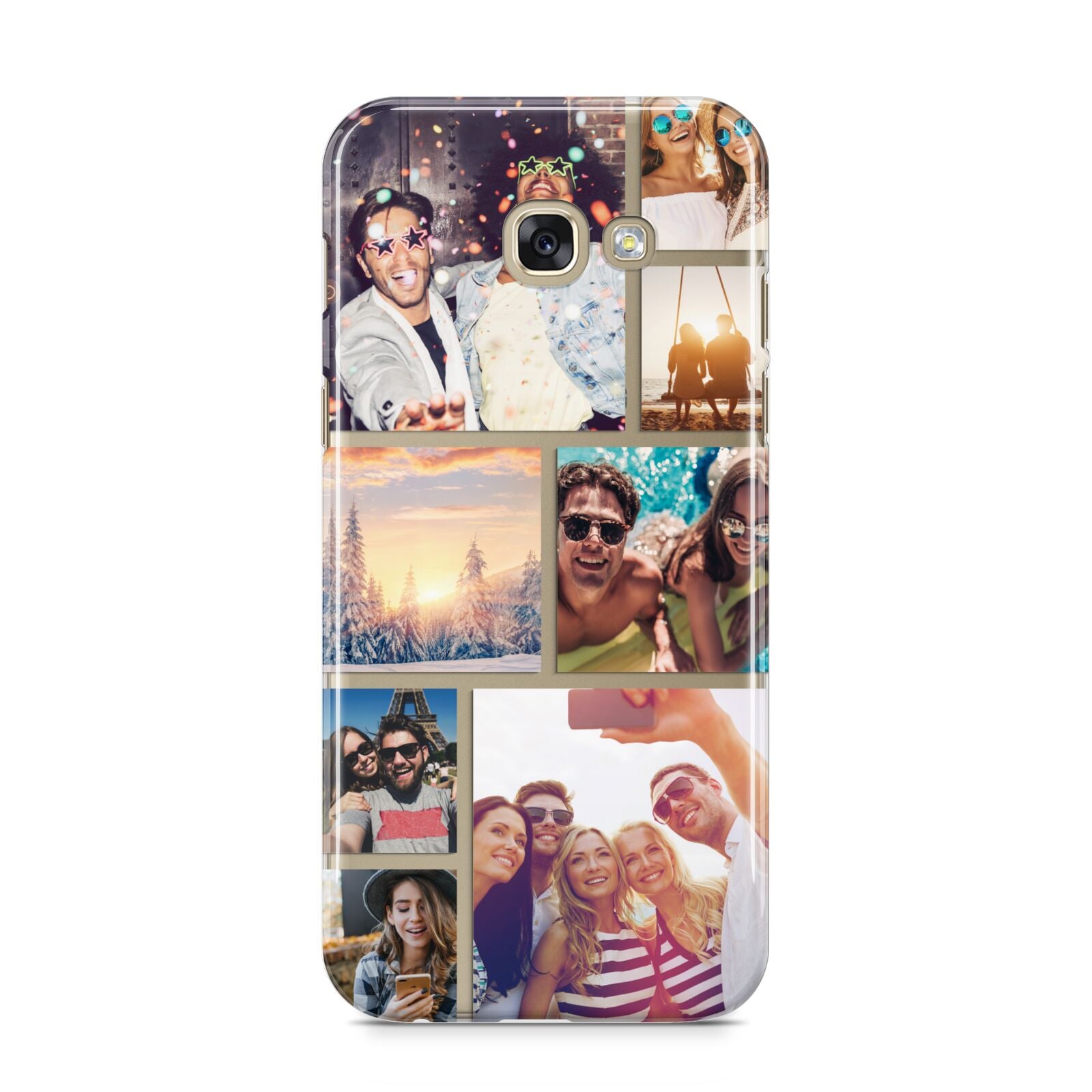 Photo Collage Samsung Galaxy A5 2017 Case on gold phone