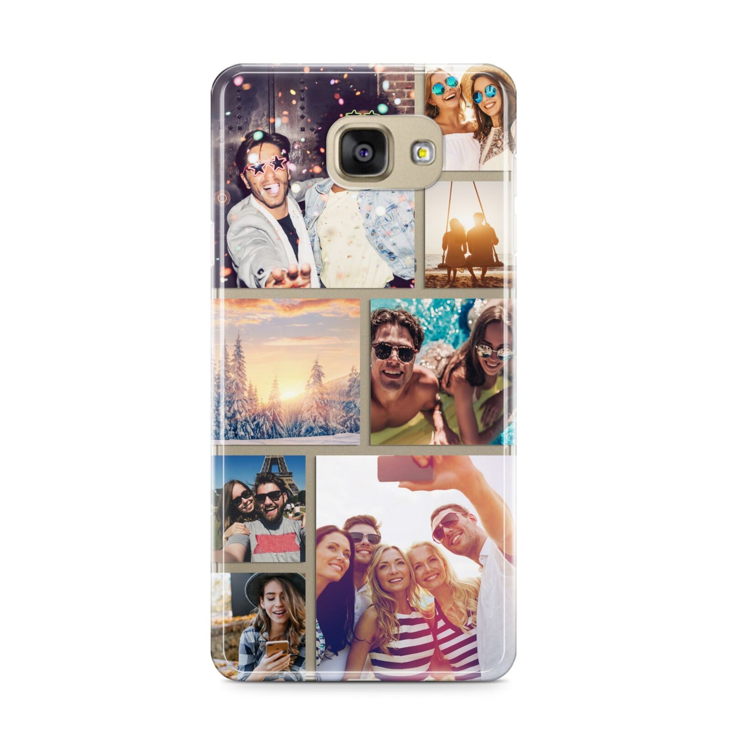 Photo Collage Samsung Galaxy A9 2016 Case on gold phone