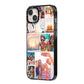 Photo Collage iPhone 14 Plus Black Impact Case Side Angle on Silver phone