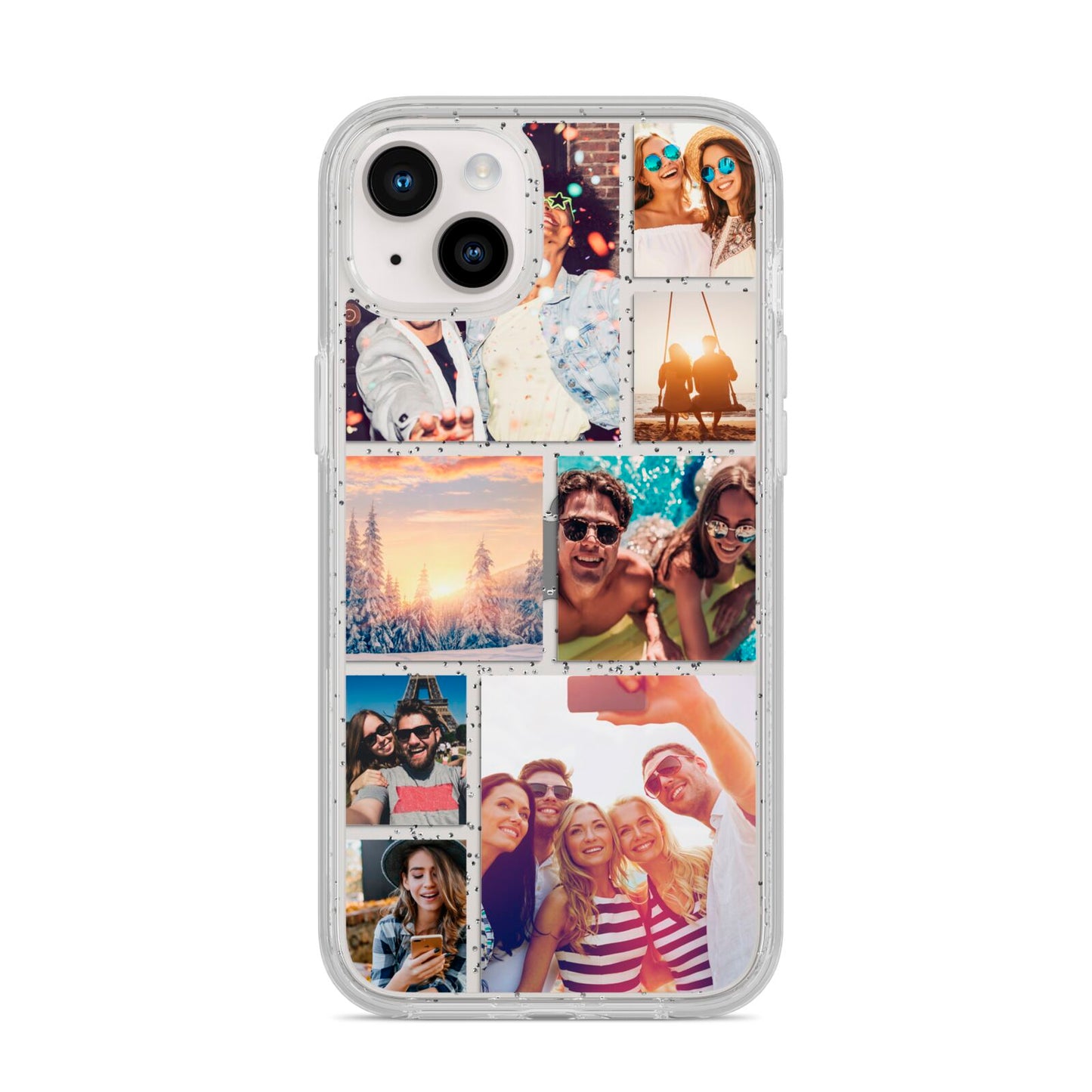 Photo Collage iPhone 14 Plus Glitter Tough Case Starlight