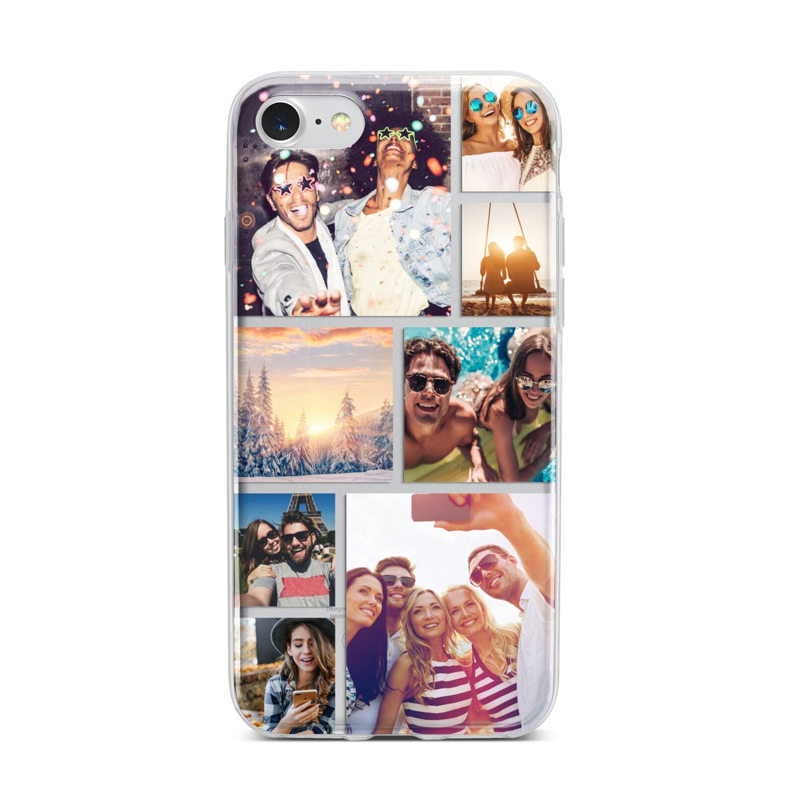 Photo Collage iPhone 7 Bumper Case on Silver iPhone