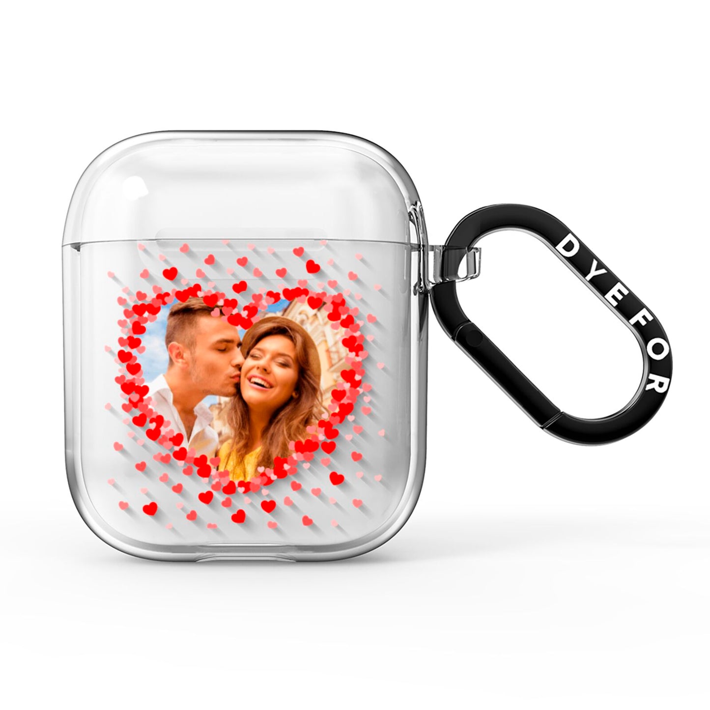 Photo Confetti Heart AirPods Clear Case
