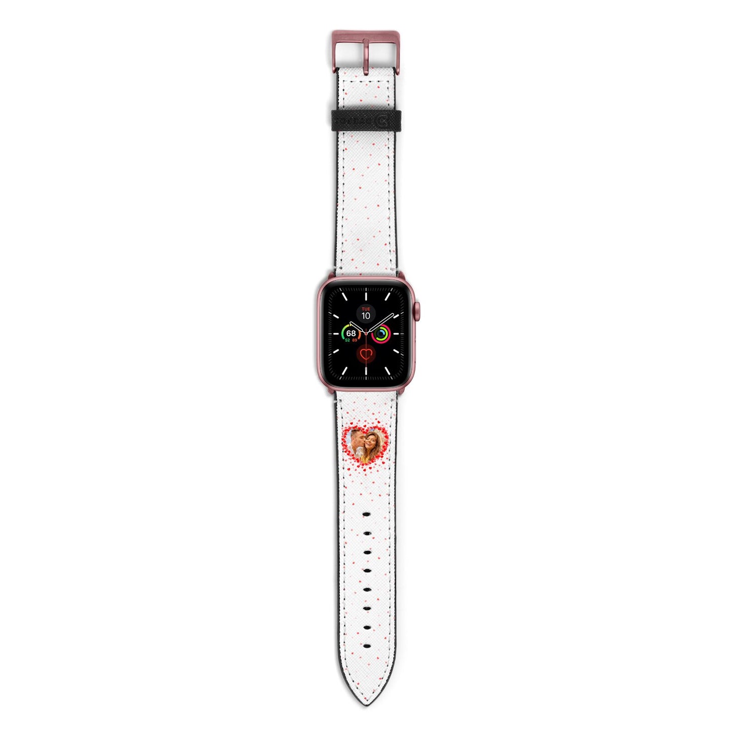 Photo Confetti Heart Apple Watch Strap with Rose Gold Hardware