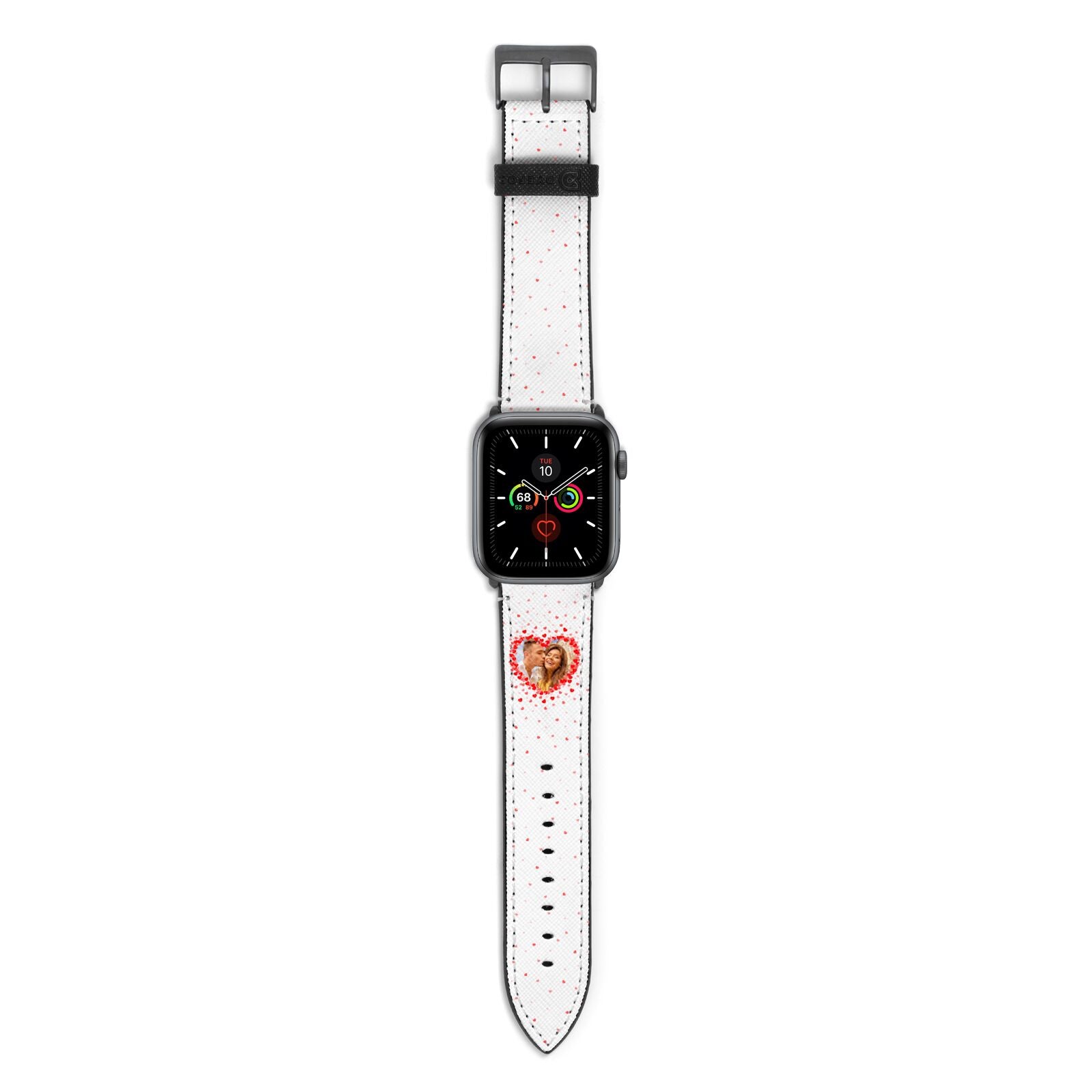 Photo Confetti Heart Apple Watch Strap with Space Grey Hardware
