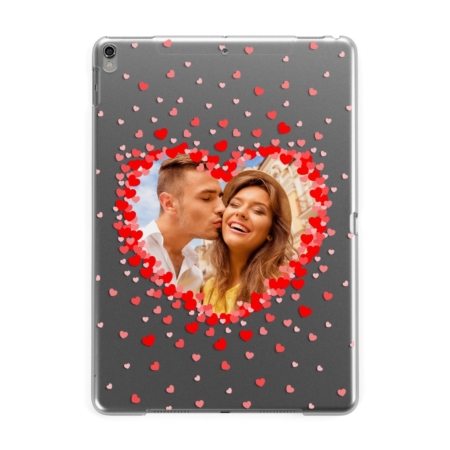 Photo Confetti Heart Apple iPad Grey Case
