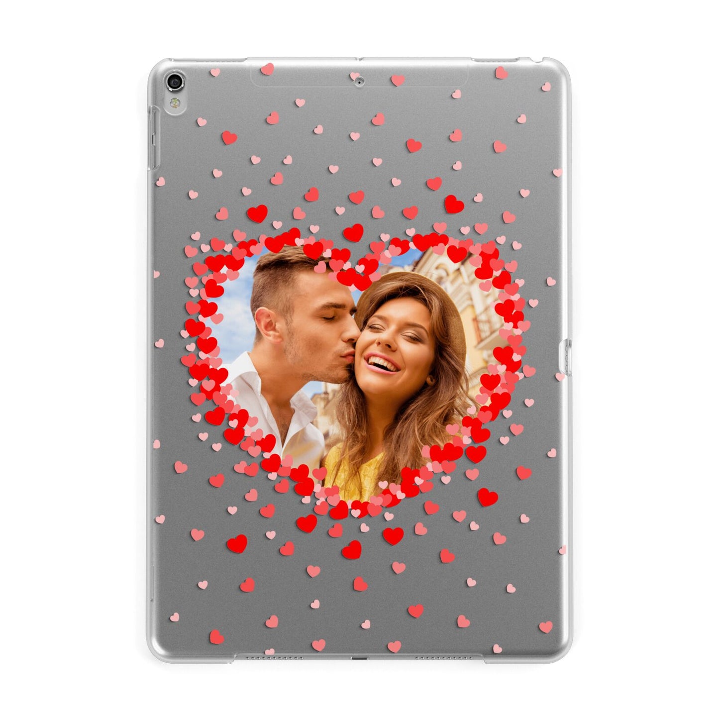 Photo Confetti Heart Apple iPad Silver Case