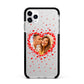 Photo Confetti Heart Apple iPhone 11 Pro Max in Silver with Black Impact Case