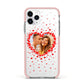 Photo Confetti Heart Apple iPhone 11 Pro in Silver with Pink Impact Case