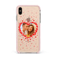 Photo Confetti Heart Apple iPhone Xs Max Impact Case Pink Edge on Gold Phone