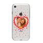 Photo Confetti Heart iPhone 8 Bumper Case on Silver iPhone