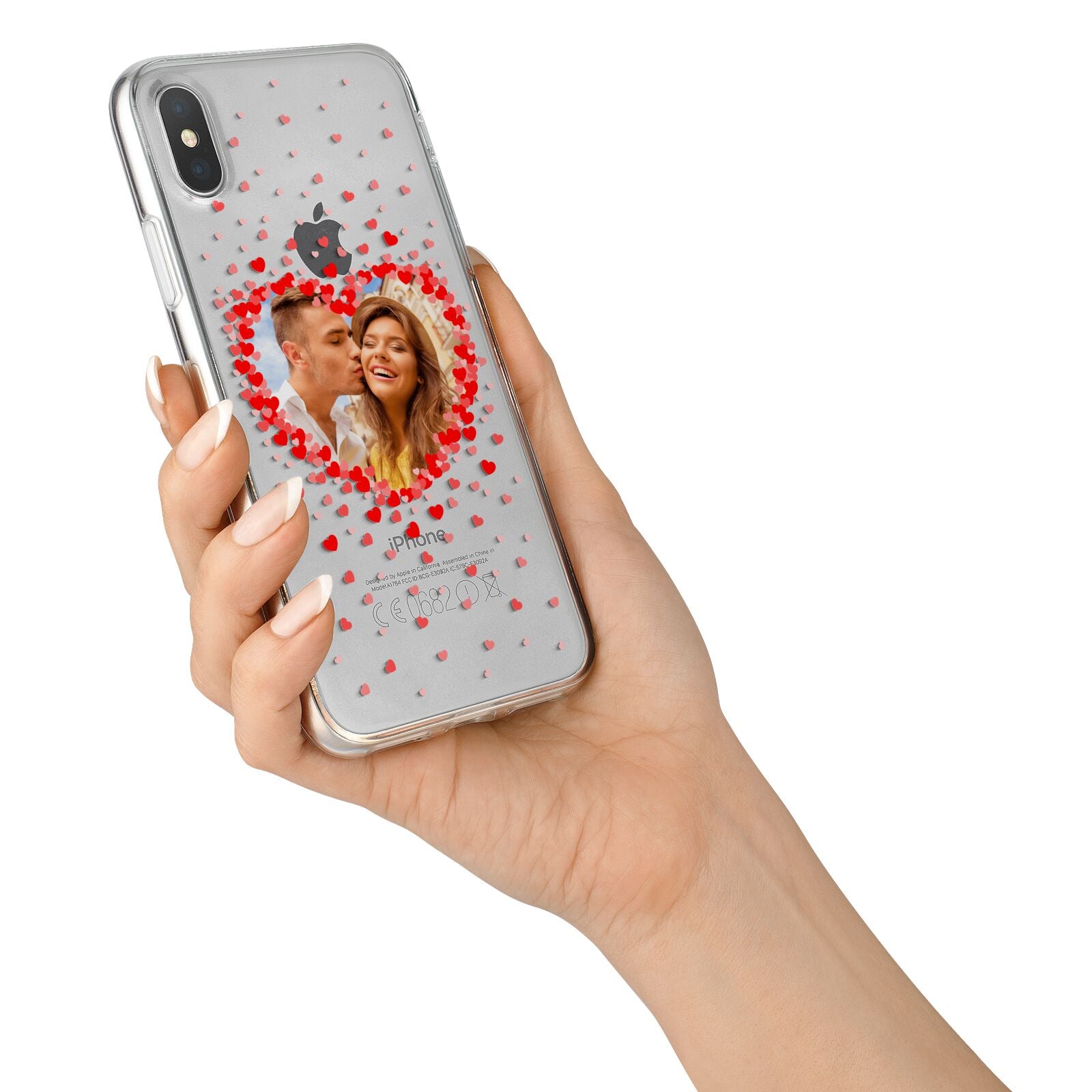 Photo Confetti Heart iPhone X Bumper Case on Silver iPhone Alternative Image 2