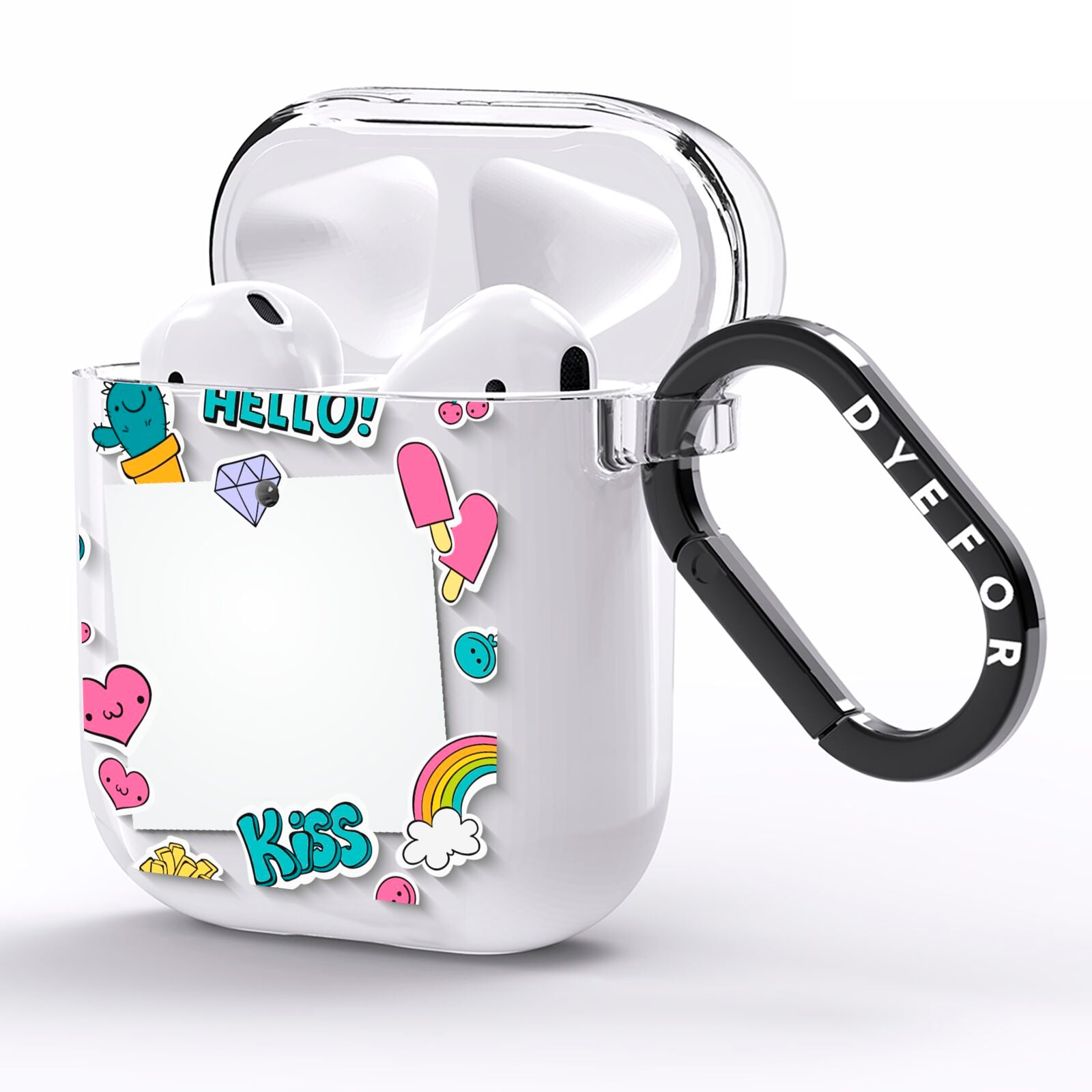 Photo Cute Stickers AirPods Clear Case Side Image