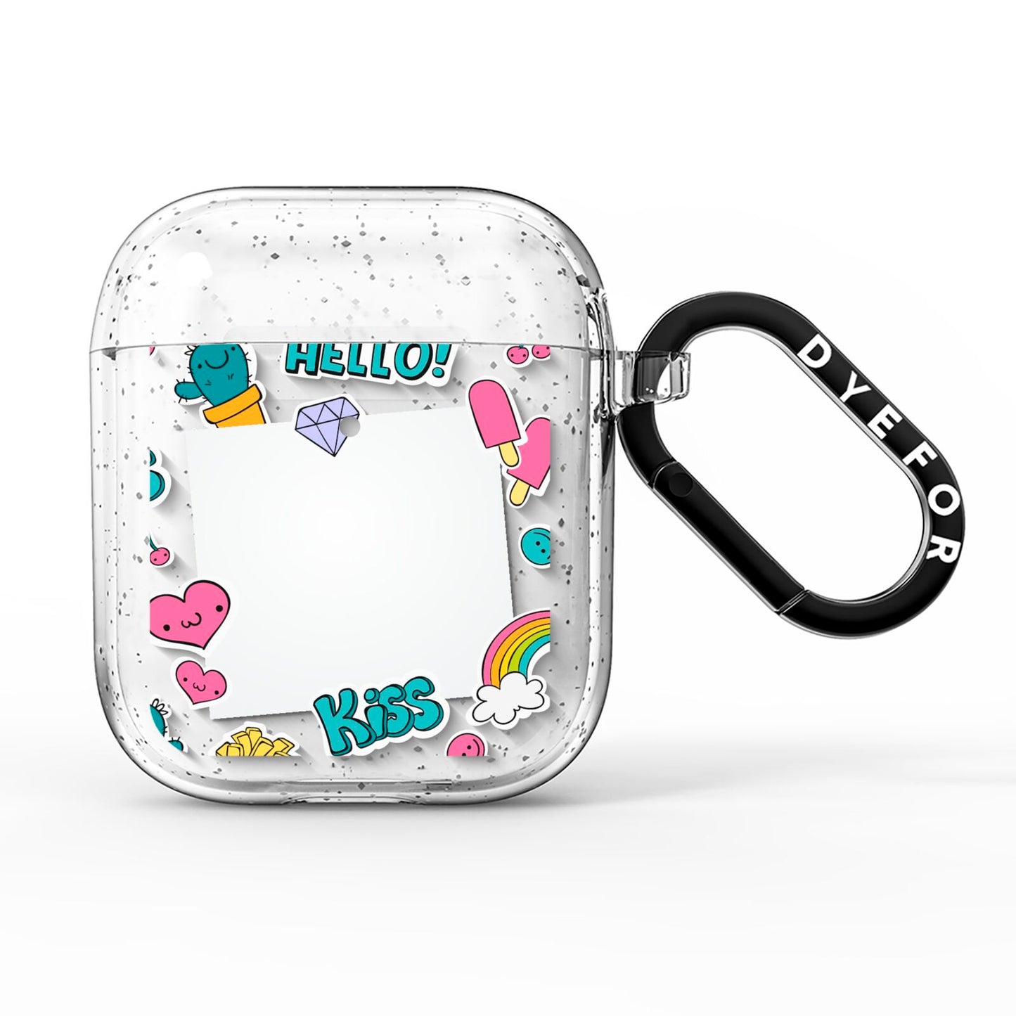 Photo Cute Stickers AirPods Glitter Case