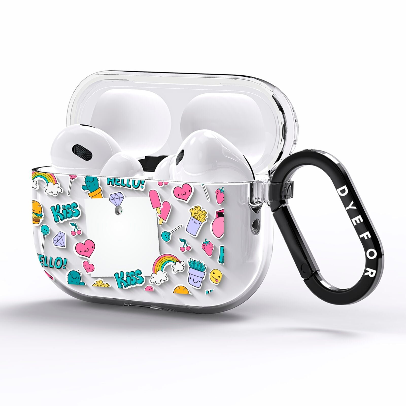 Photo Cute Stickers AirPods Pro Clear Case Side Image