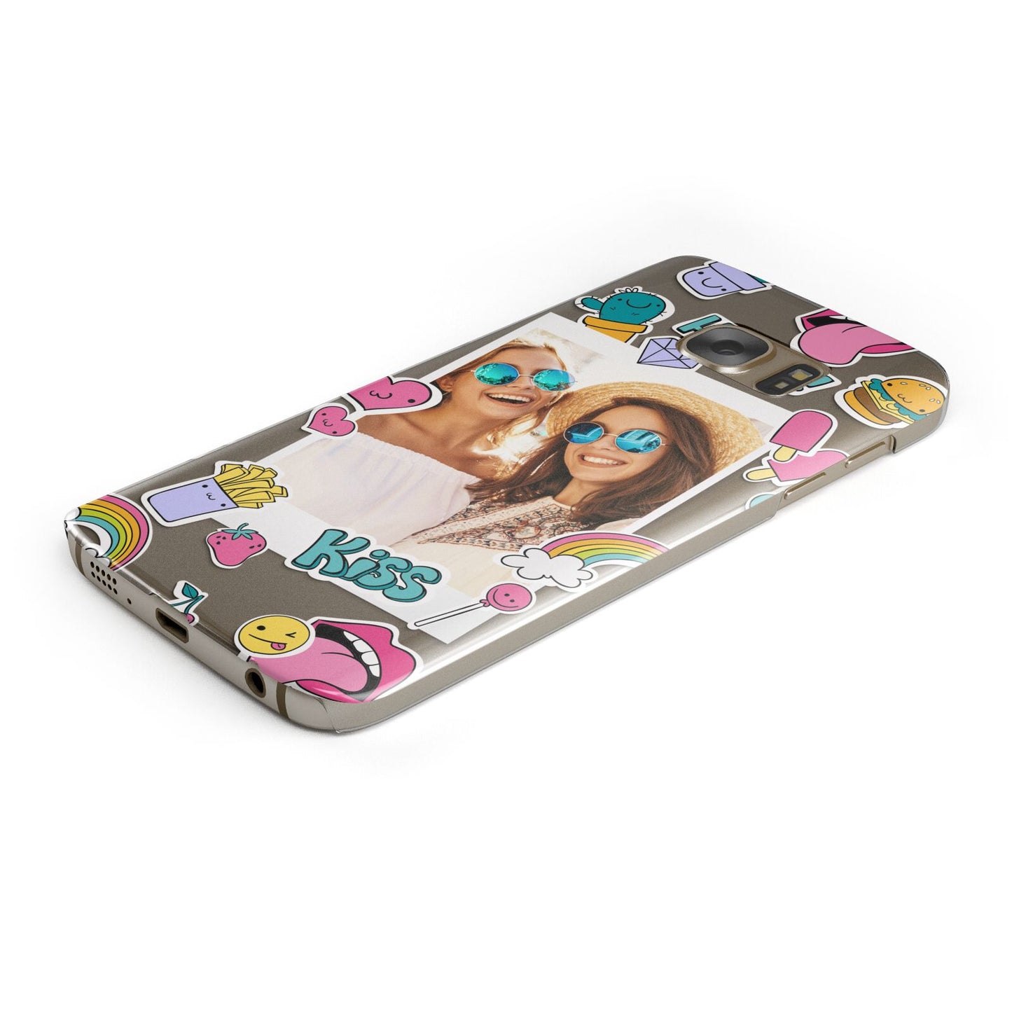 Photo Cute Stickers Samsung Galaxy Case Bottom Cutout