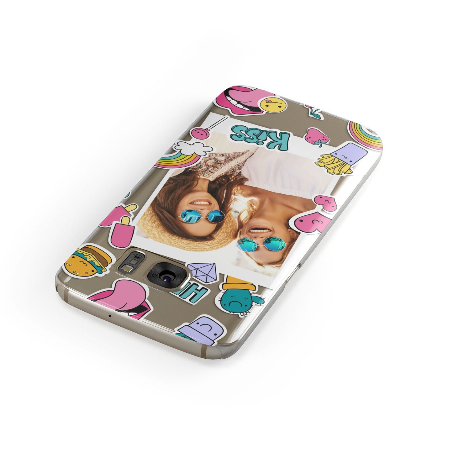 Photo Cute Stickers Samsung Galaxy Case Front Close Up
