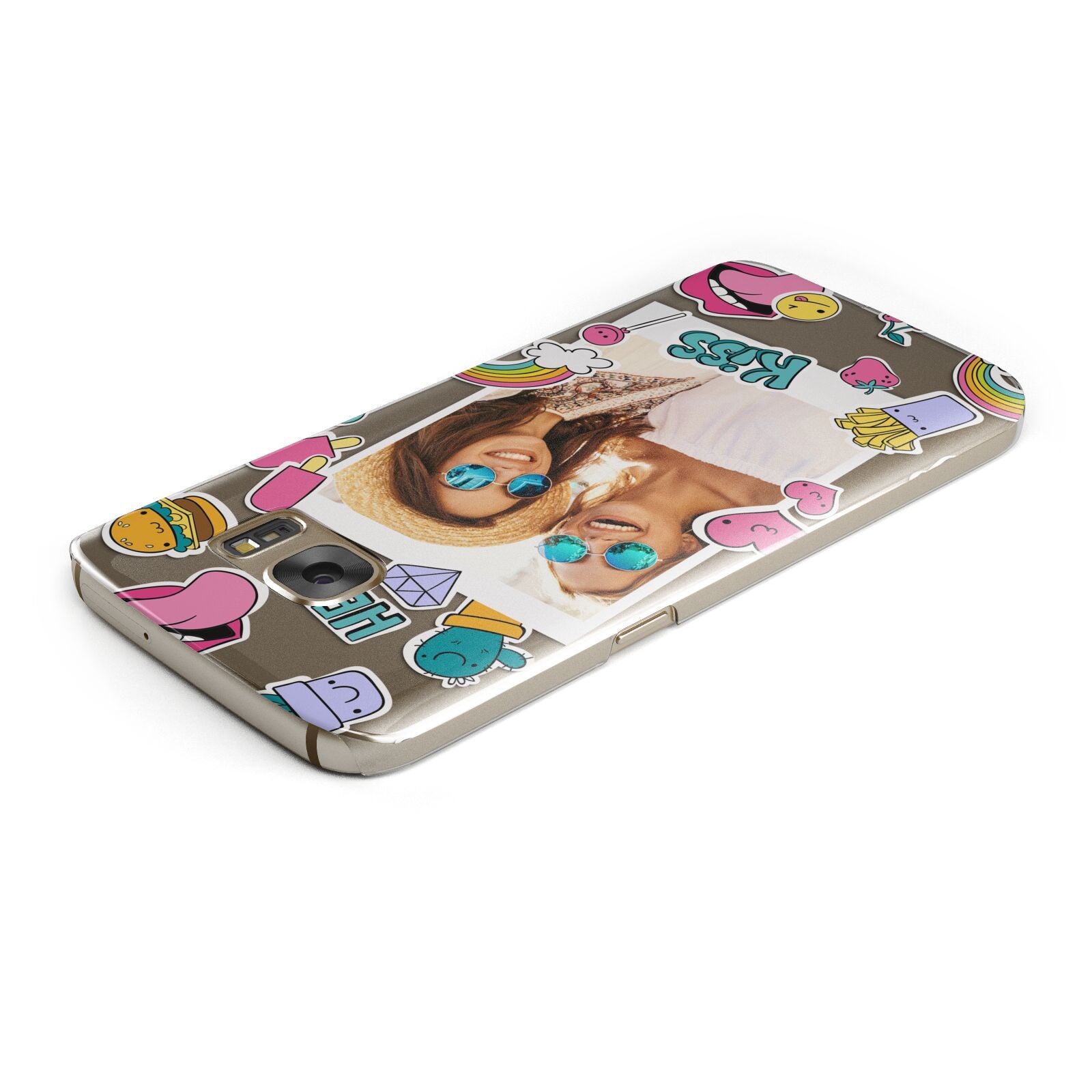 Photo Cute Stickers Samsung Galaxy Case Top Cutout