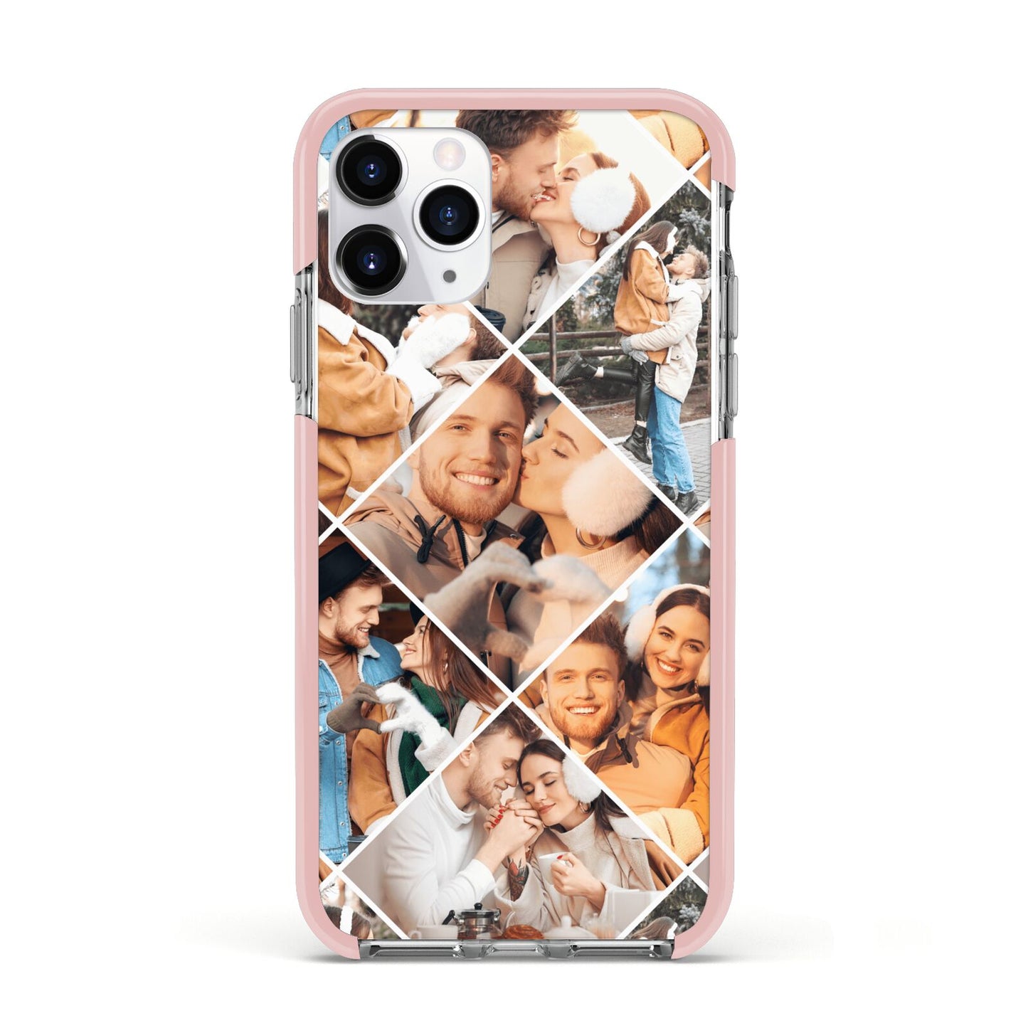 Photo Diamond Apple iPhone 11 Pro in Silver with Pink Impact Case