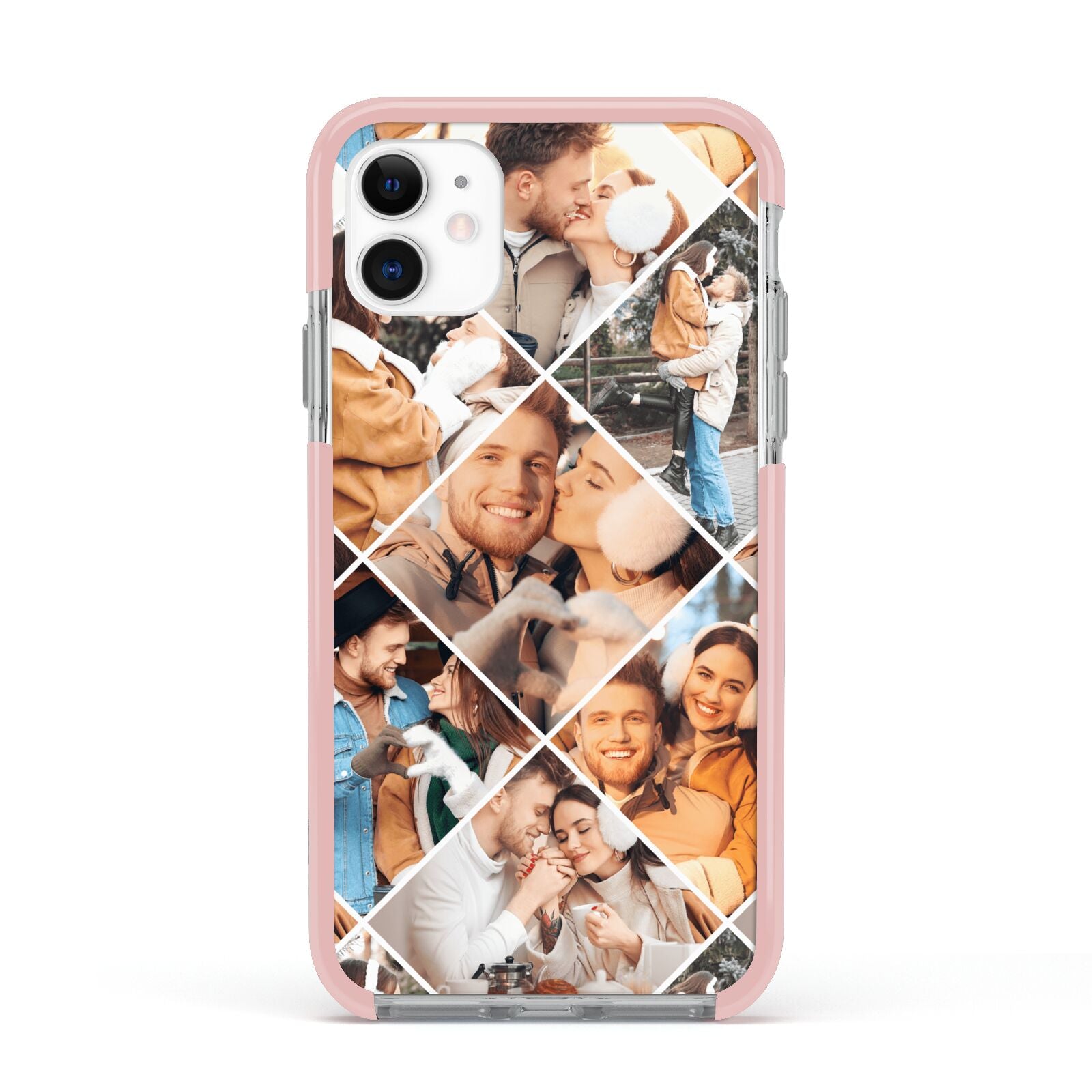 Photo Diamond Apple iPhone 11 in White with Pink Impact Case