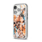 Photo Diamond iPhone 14 Pro Clear Tough Case Silver Angled Image