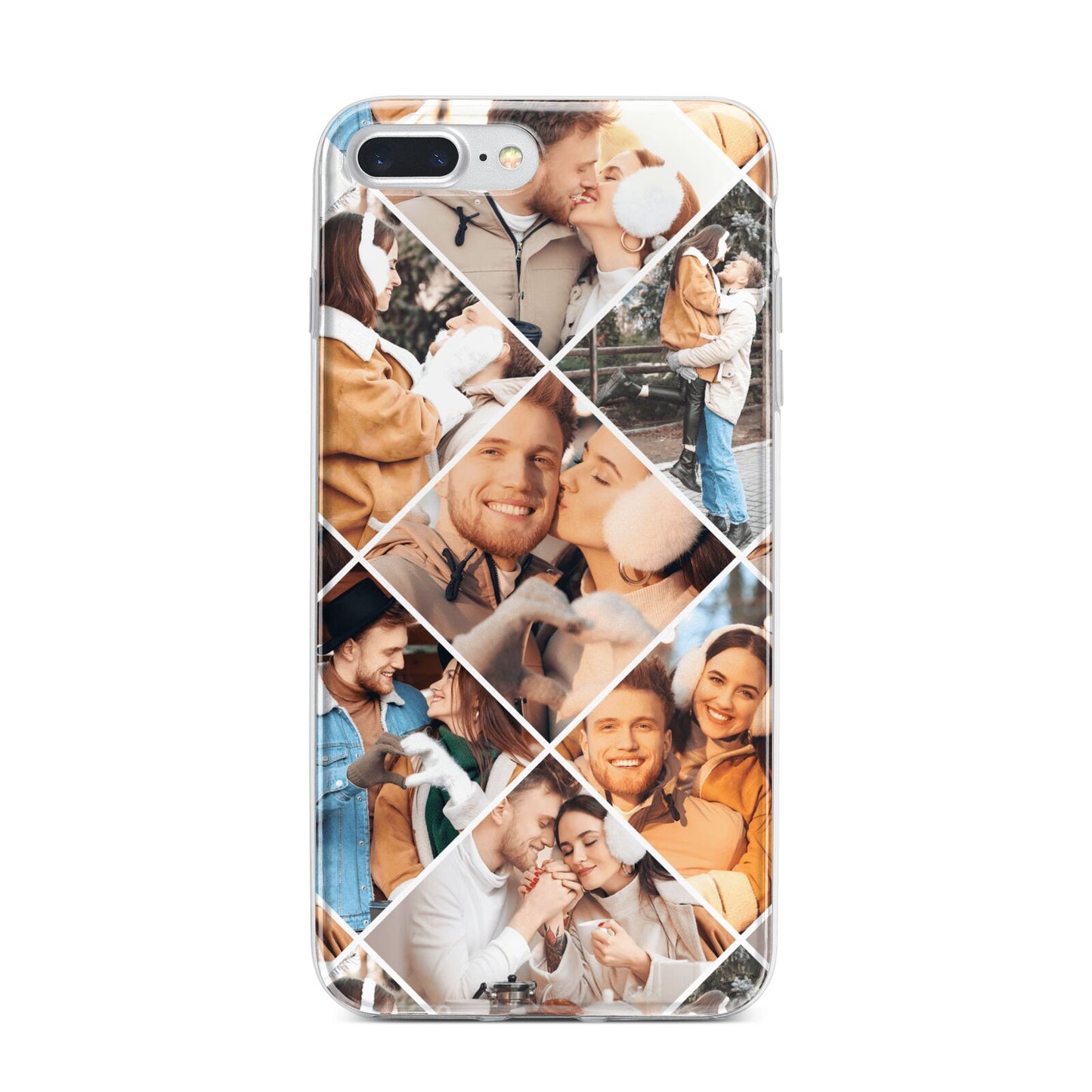 Photo Diamond iPhone 7 Plus Bumper Case on Silver iPhone