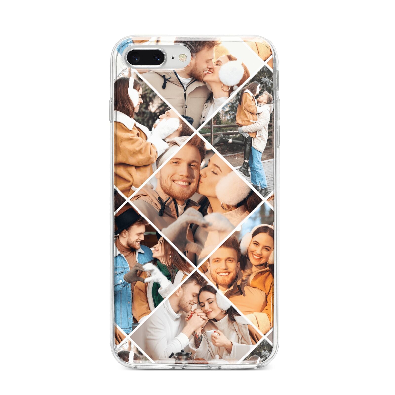 Photo Diamond iPhone 8 Plus Bumper Case on Silver iPhone