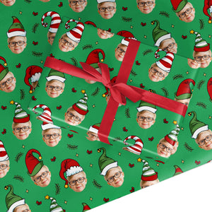 Fotogesicht Personalisierte Weihnachtshüte Packpapier