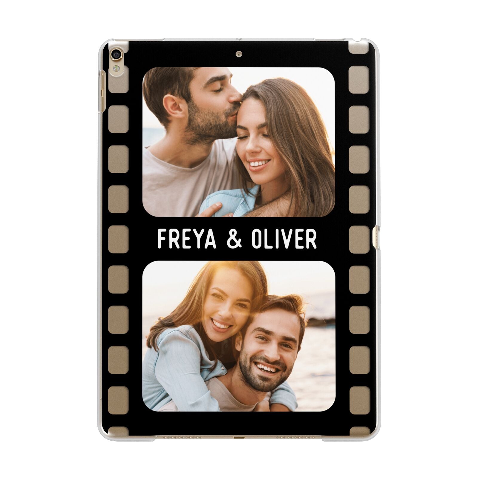 Photo Film Personalised Apple iPad Gold Case
