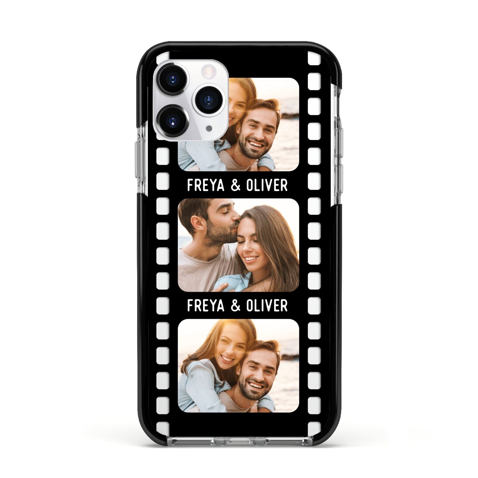 Photo Film Personalised Apple iPhone 11 Pro in Silver with Black Impact Case