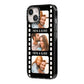 Photo Film Personalised iPhone 14 Black Impact Case Side Angle on Silver phone