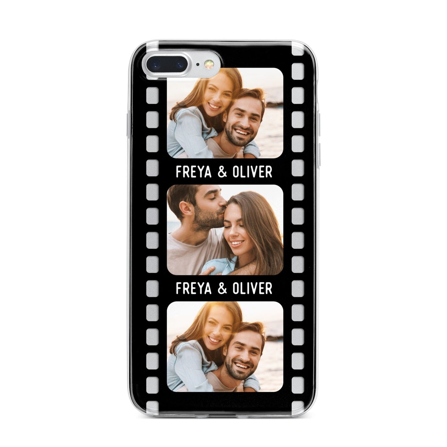 Photo Film Personalised iPhone 7 Plus Bumper Case on Silver iPhone