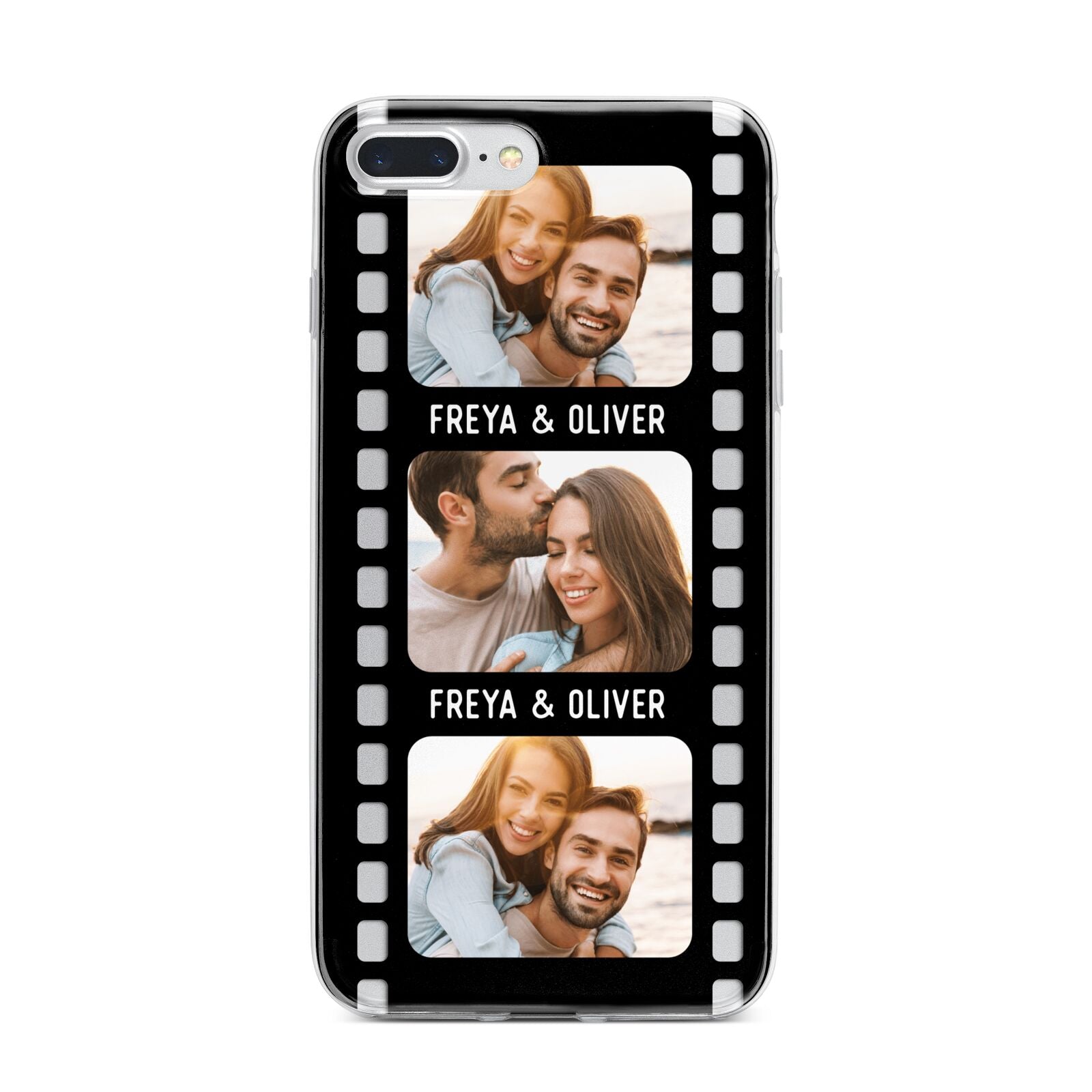 Photo Film Personalised iPhone 7 Plus Bumper Case on Silver iPhone