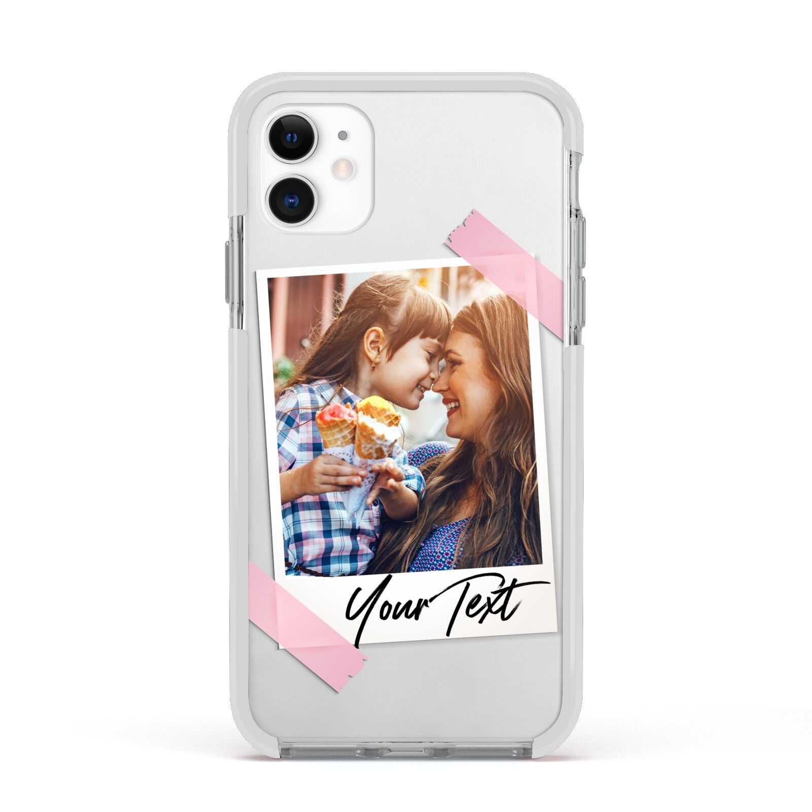 Photo Frame Apple iPhone 11 in White with White Impact Case