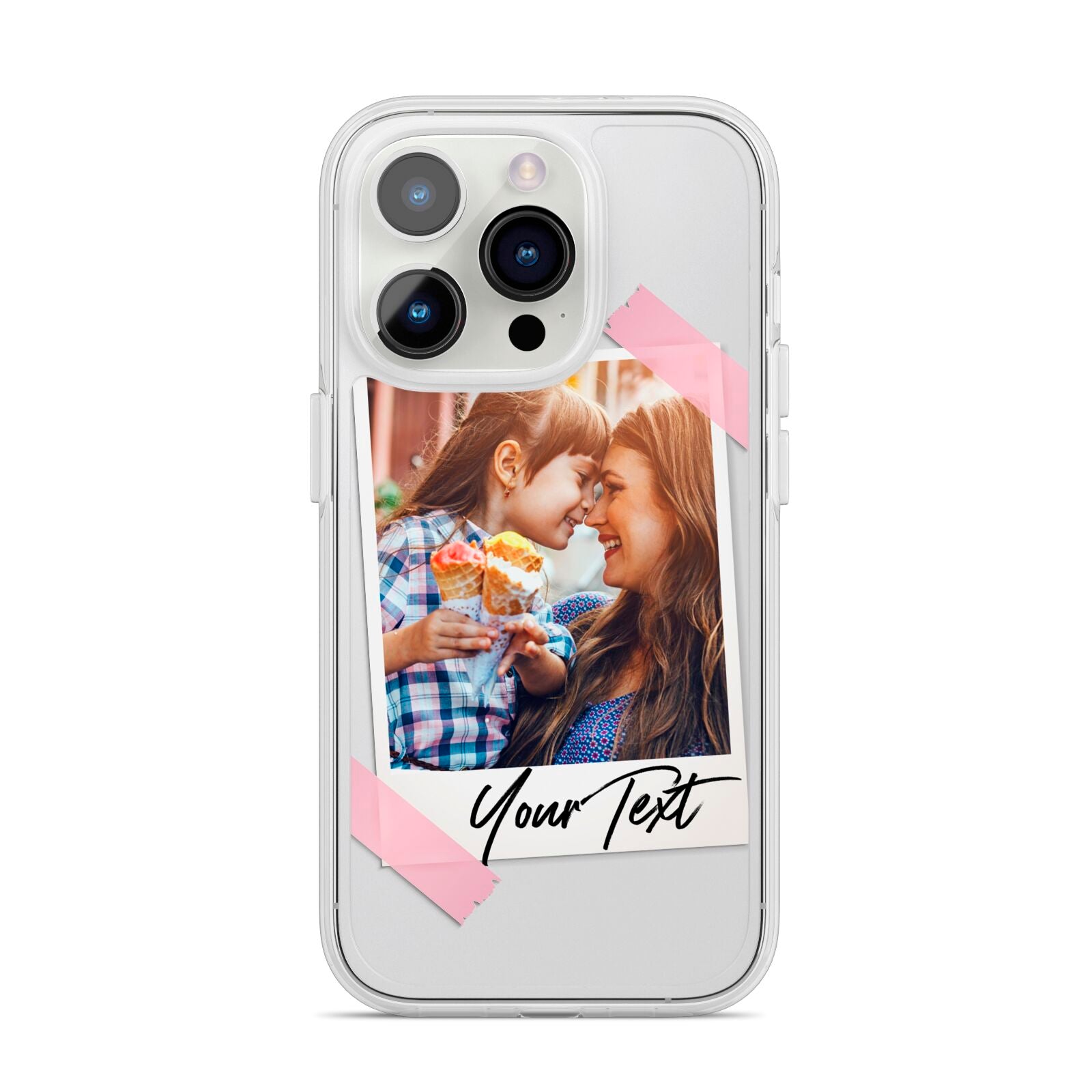 Photo Frame iPhone 14 Pro Clear Tough Case Silver