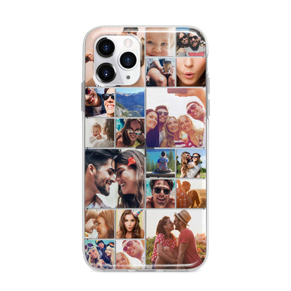 Photo Grid Apple iPhone 11 Pro Max in Silver with Bumper Case