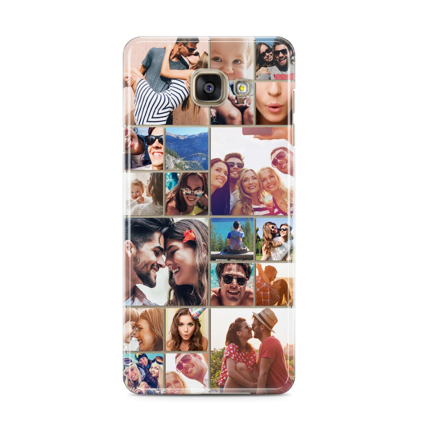 Photo Grid Samsung Galaxy A3 2016 Case on gold phone