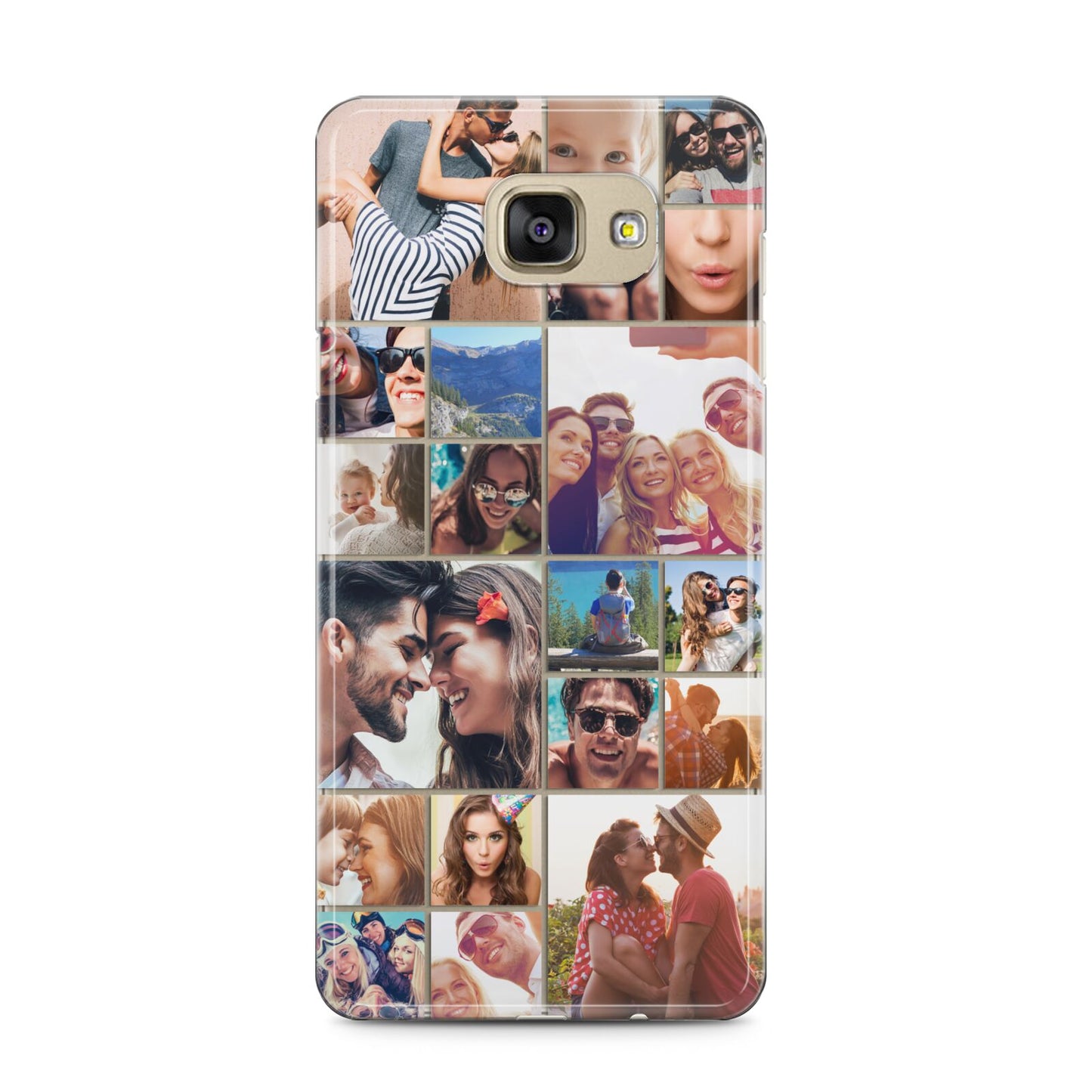 Photo Grid Samsung Galaxy A5 2016 Case on gold phone