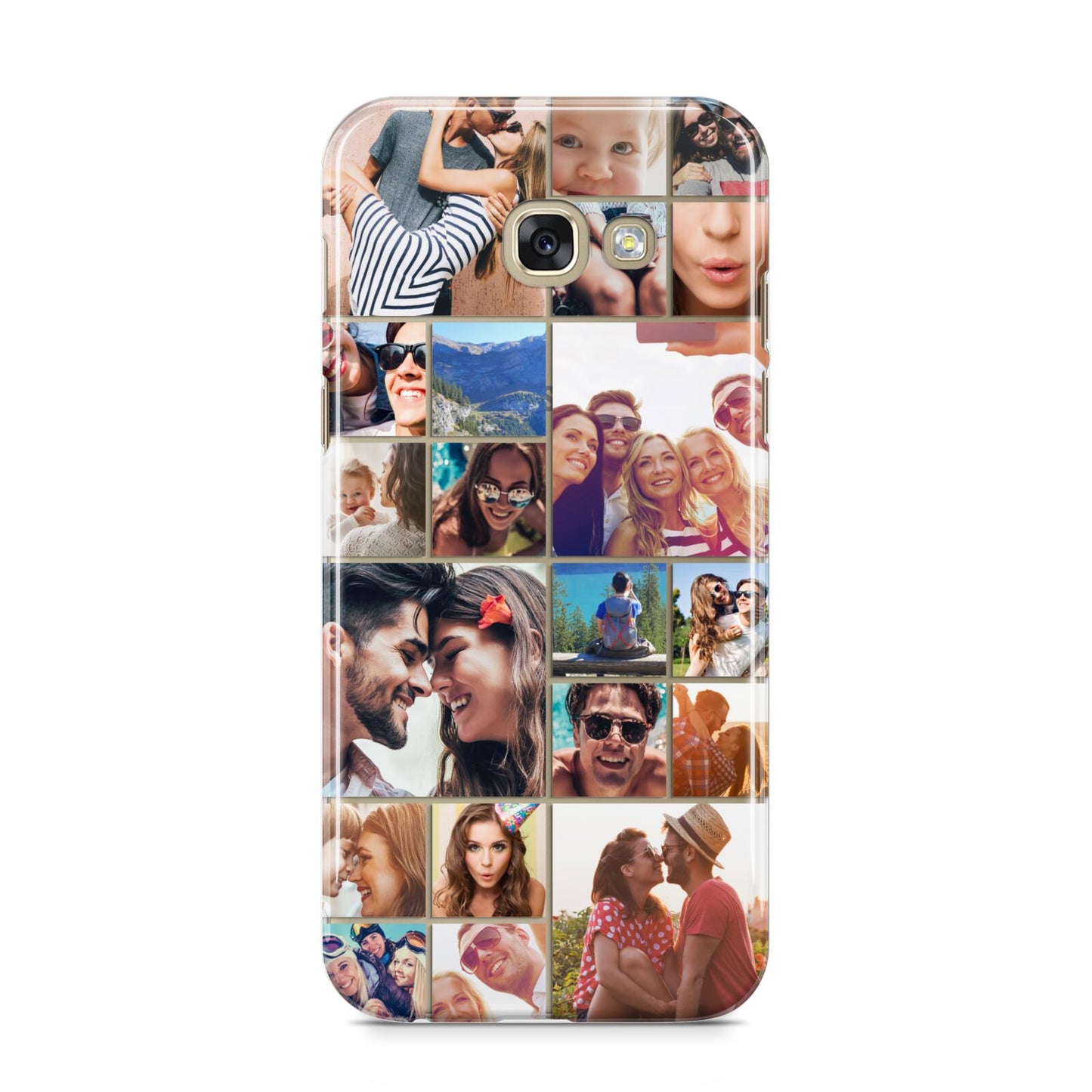 Photo Grid Samsung Galaxy A5 2017 Case on gold phone