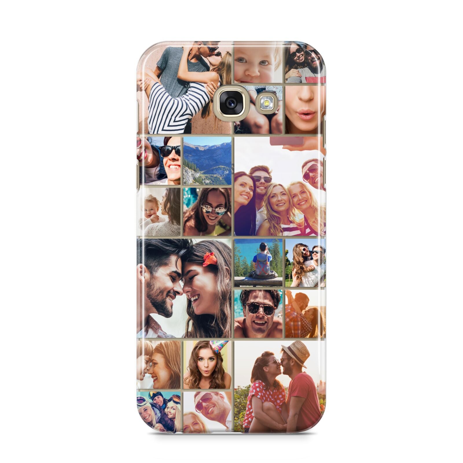 Photo Grid Samsung Galaxy A5 2017 Case on gold phone