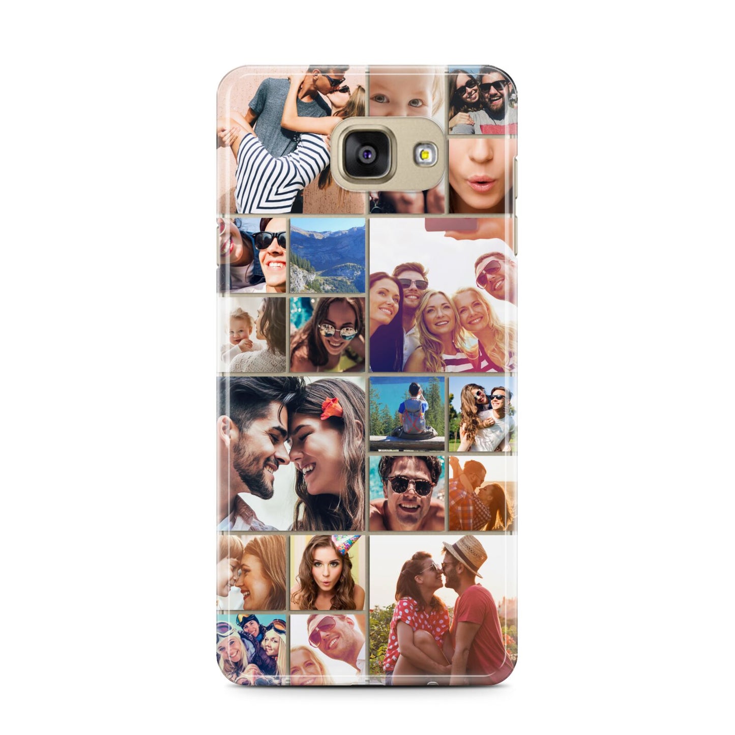 Photo Grid Samsung Galaxy A7 2016 Case on gold phone