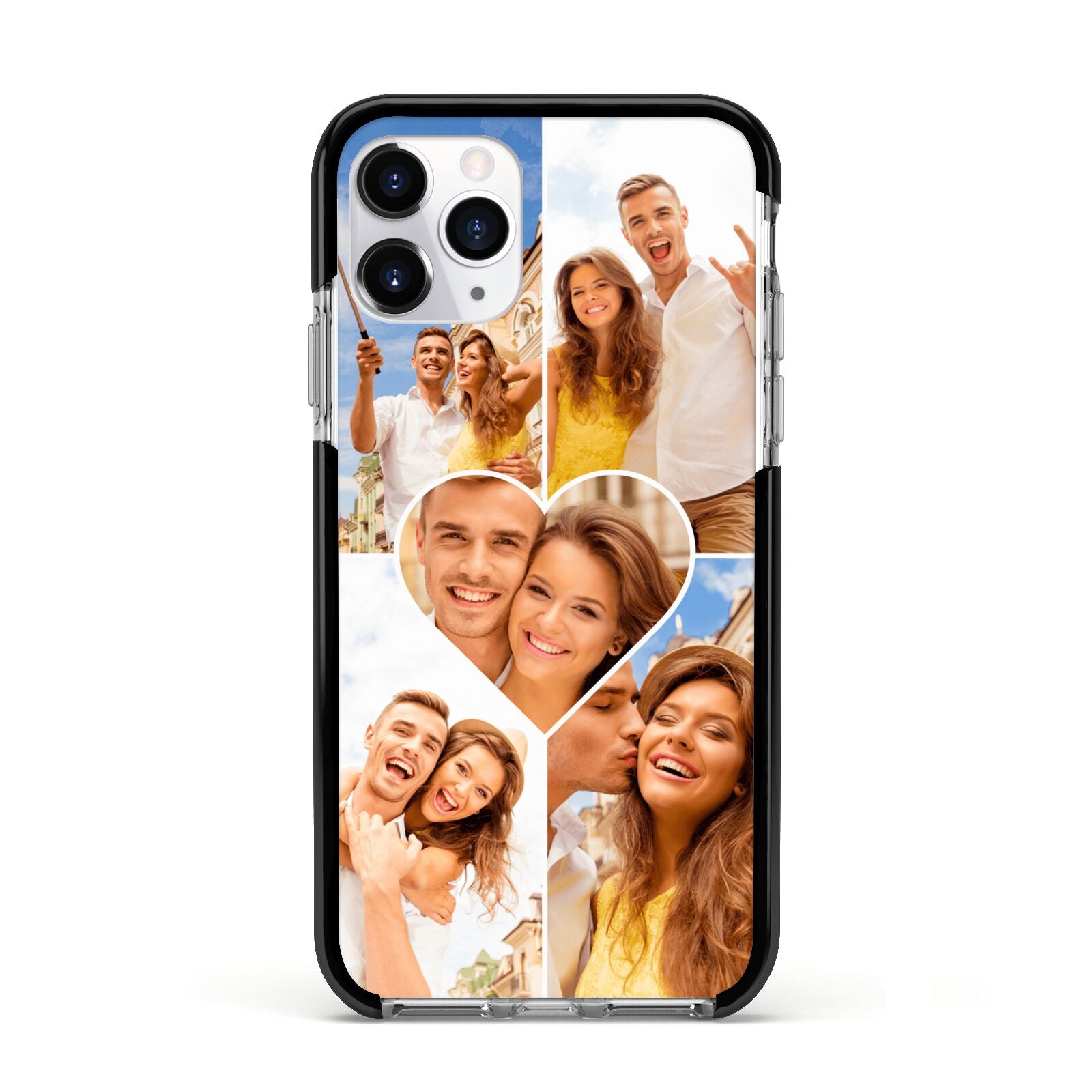 Photo Heart Apple iPhone 11 Pro in Silver with Black Impact Case