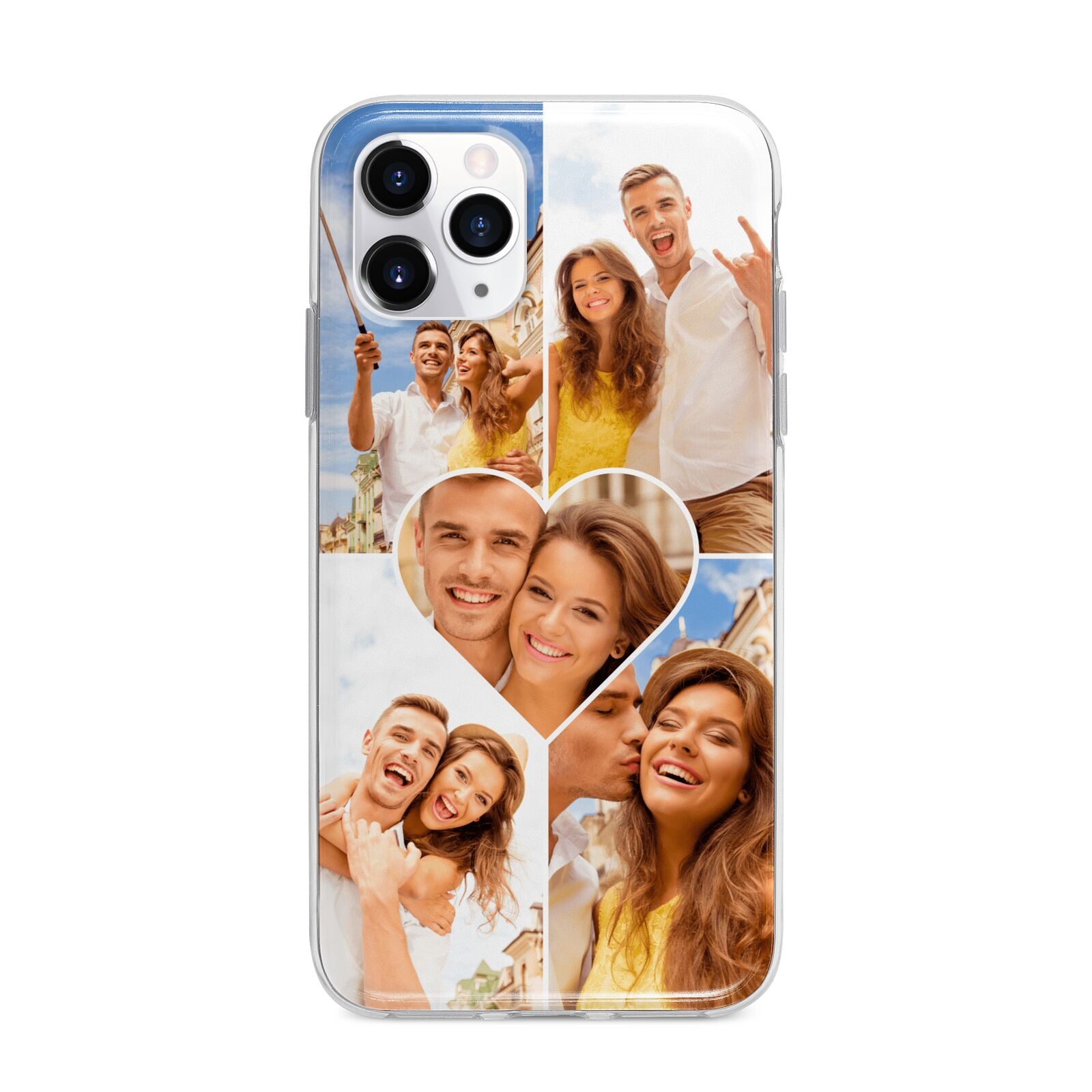 Photo Heart Apple iPhone 11 Pro in Silver with Bumper Case