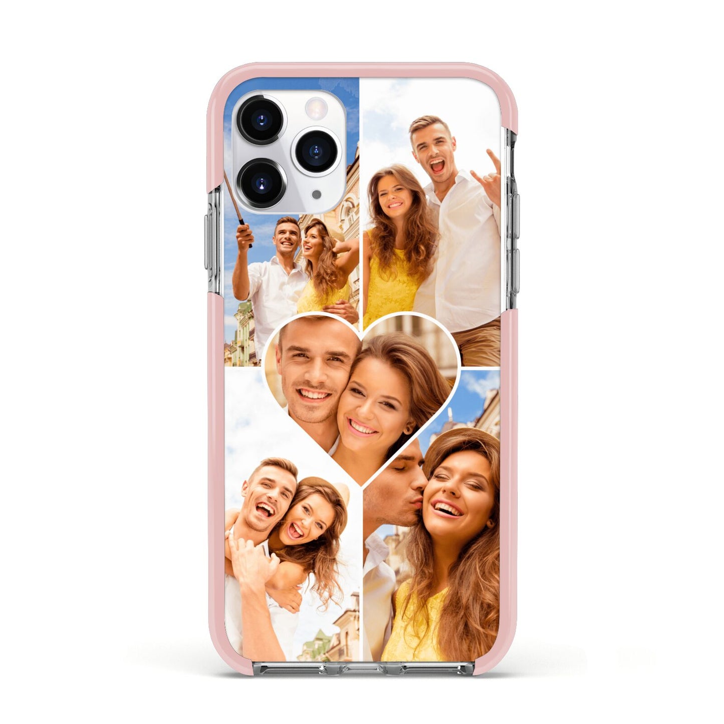 Photo Heart Apple iPhone 11 Pro in Silver with Pink Impact Case