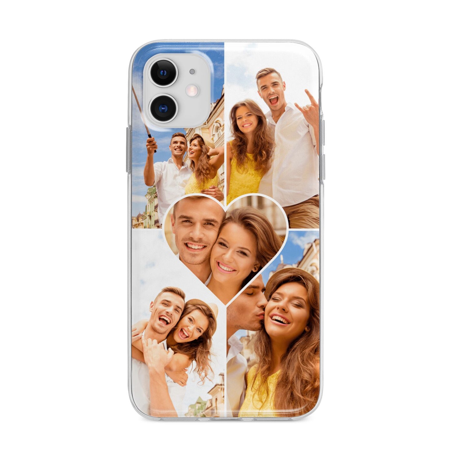 Photo Heart Apple iPhone 11 in White with Bumper Case
