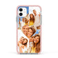 Photo Heart Apple iPhone 11 in White with Pink Impact Case