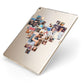 Photo Heart Collage Apple iPad Case on Gold iPad Side View