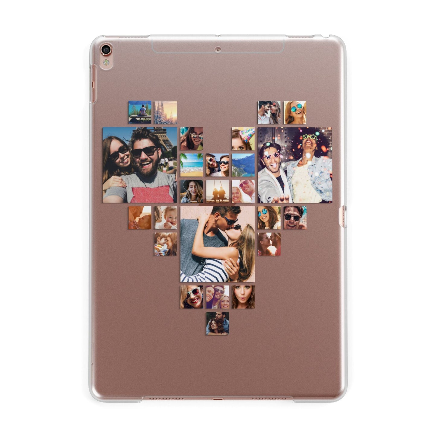 Photo Heart Collage Apple iPad Rose Gold Case